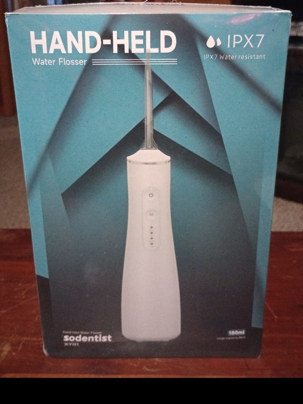 White Hand-Held Water Flosser - IPX7 Portable Oral Irrigator